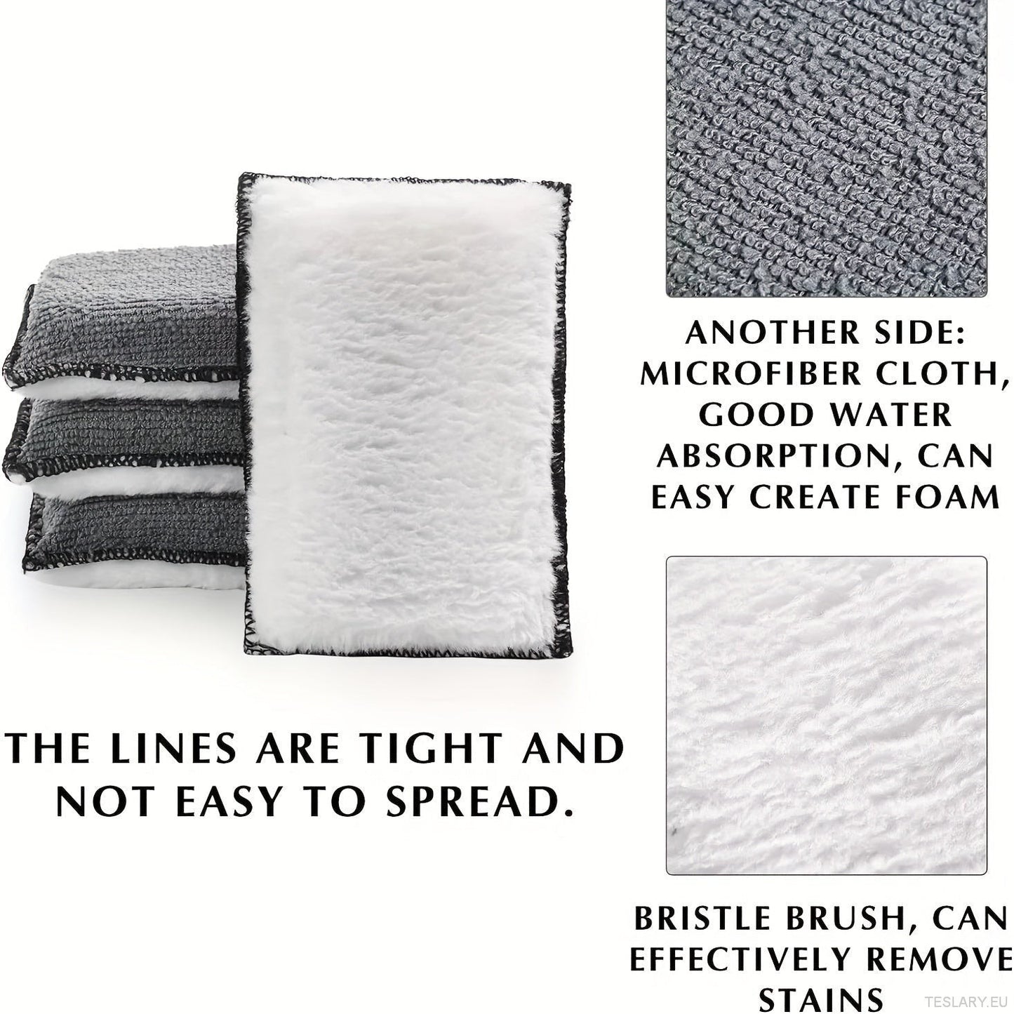 Luxury car upholstery cleaning sponge set, seat and exterior care washing block, cloth set