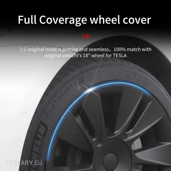 Tesla 3 18" Knife Style Wheel Covers -TESLARY.IE Tesla Shop Europe