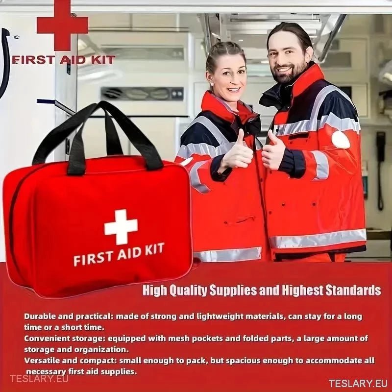 Compact Emergency First Aid Kit for your Tesla Car - TESLARY Tesla Shop Accessories Europe Nederlands Ireland Deutschland Espana Alicante France Italia