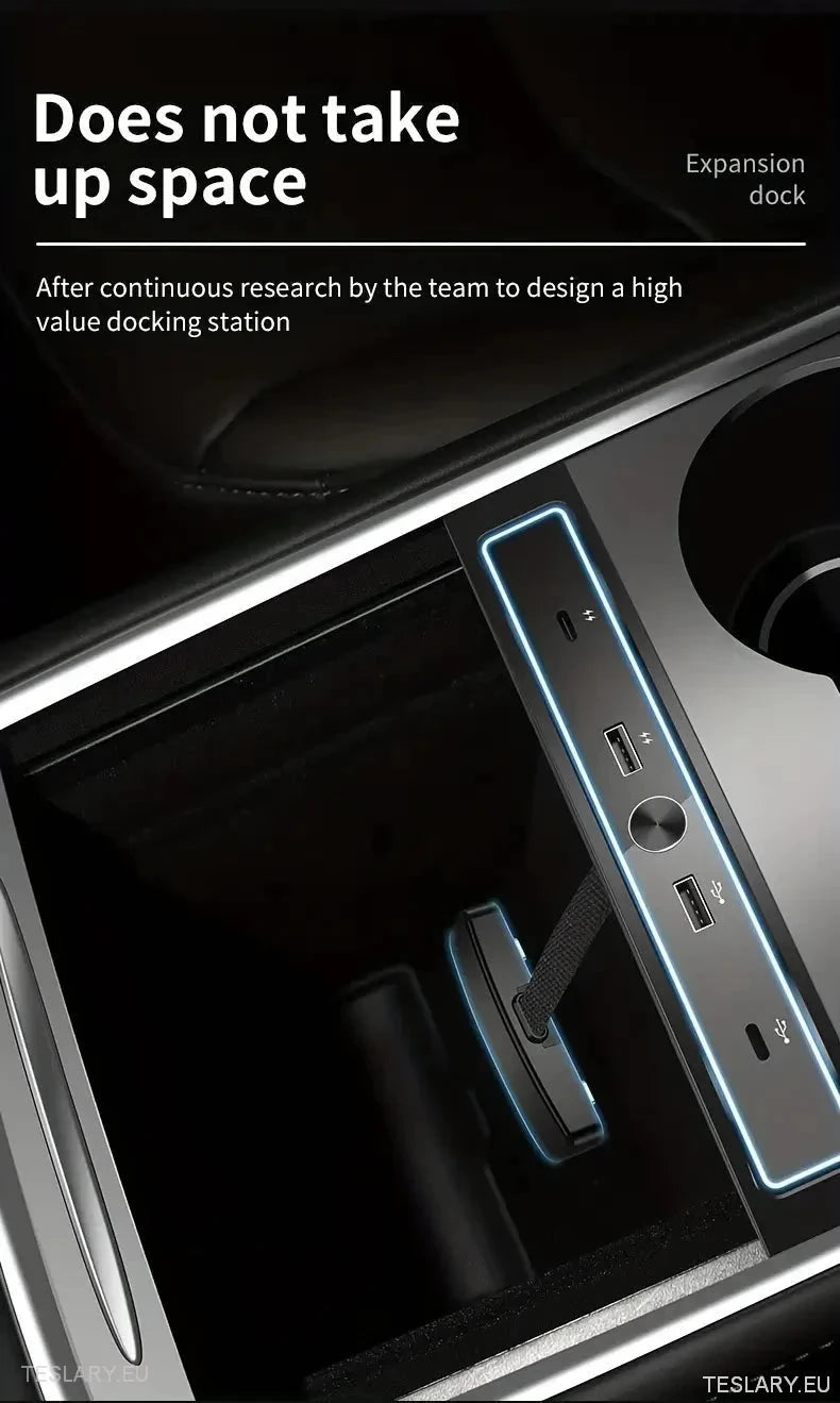 4 in 1 USB Expansion Hub for Tesla 3/Y