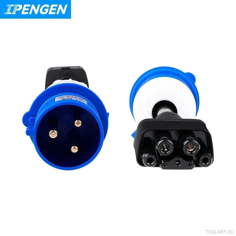 IPENGEN Tesla Model 3 CEE Adapter - 32A 240V EV Charger Extension - TESLARY Tesla Shop Accessories Europe Nederlands Ireland Deutschland Espana Alicante France Italia