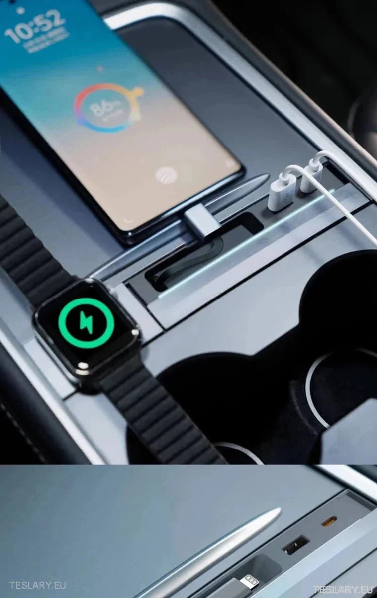 Accessori Essenziali per Tesla: 4 Port USB Smart Hub