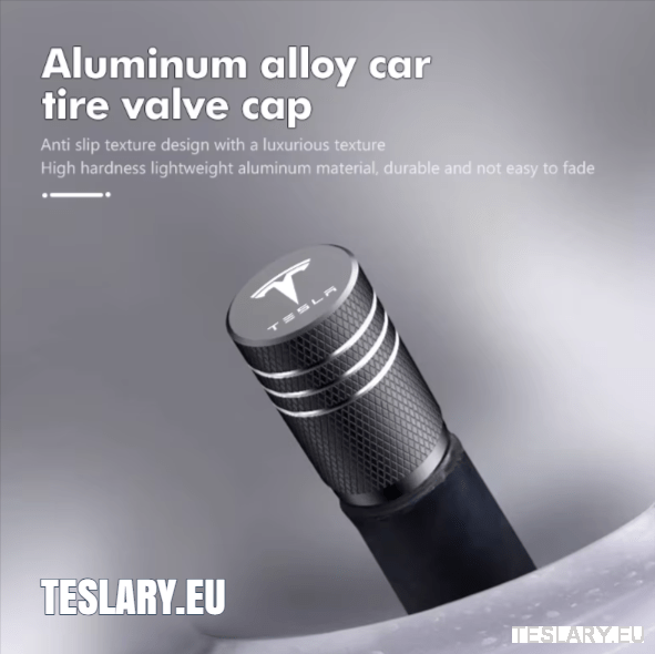 Elevate Tesla Style with Aluminium Tyre Valve Caps