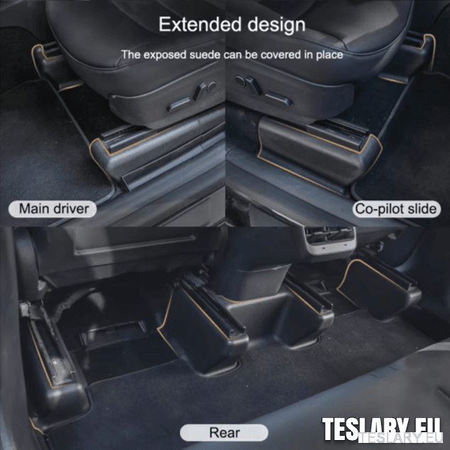 Kit Protection Rail Siège Complète Tesla Model Y : 9 Pièces