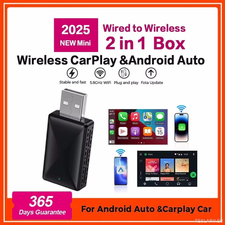 Universal Wireless CarPlay & Android Auto Adapter Teslalle