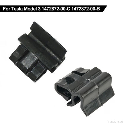 4pcs Durable Plastic Buckles for Tesla for Model Y / 3 Front Trunk, Luggage Storage Box Fixing Bracket, OE 1472872-00-B (for Model Y) 1472872-00-C (Model 3), Black, Matching Buckle