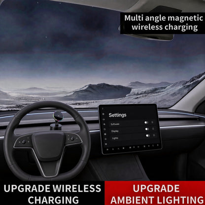 15W Wireless Car Charger Car Phone Holder with Charging Can 360 Rotate & Foldable - TESLARY Tesla Shop Accessories Europe Nederlands Dublin Cork Ireland Deutschland Espana Alicante France Italia