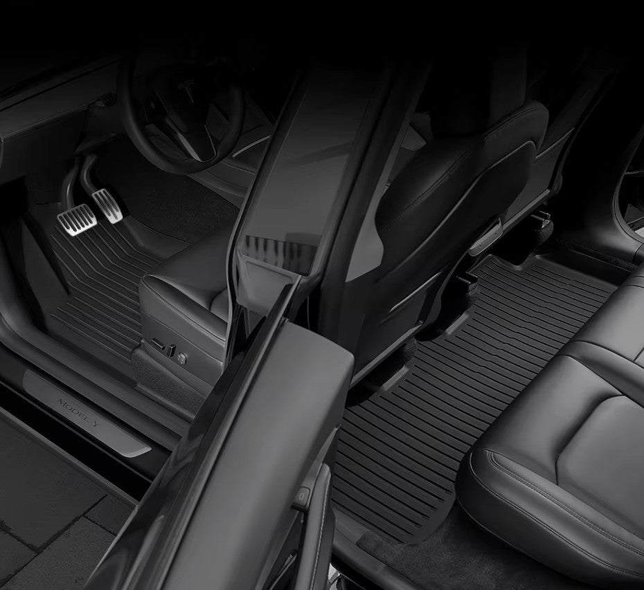 3D TPE All Weather Floor Mats LHD for Tesla Model 3 , Model 3 Highland , Model Y and Model Juniper - TESLARY Tesla Shop Accessories Europe Nederlands Dublin Cork Ireland Deutschland Espana Alicante France Italia