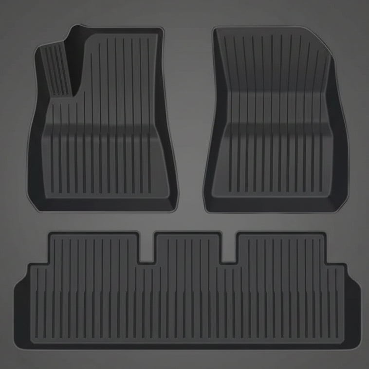 3D TPE All Weather Floor Mats LHD for Tesla Model 3 , Model 3 Highland , Model Y and Model Juniper - TESLARY Tesla Shop Accessories Europe Nederlands Dublin Cork Ireland Deutschland Espana Alicante France Italia