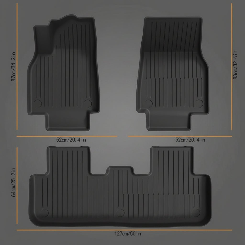 3D TPE All Weather Floor Mats LHD for Tesla Model 3 , Model 3 Highland , Model Y and Model Juniper - TESLARY Tesla Shop Accessories Europe Nederlands Dublin Cork Ireland Deutschland Espana Alicante France Italia
