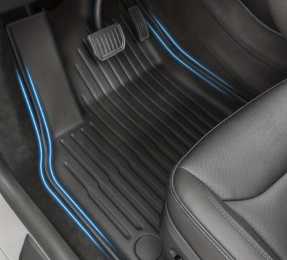 3D TPE All Weather Floor Mats LHD for Tesla Model 3 , Model 3 Highland , Model Y and Model Juniper - TESLARY Tesla Shop Accessories Europe Nederlands Dublin Cork Ireland Deutschland Espana Alicante France Italia