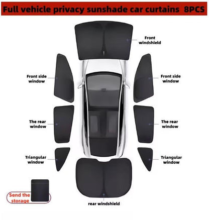 Tesla Model Y & Model Y Juniper Premium & Standard Sun Protection & Privacy Shades for Campling & Sun Protection 8 Shades Easy Installation Buy From Europes Teslary.eu Ireland Portugal Espana Deutschland Italia France Sweden Finland Norway 1