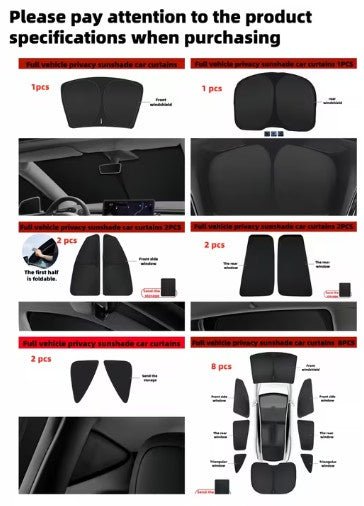 Tesla Model Y & Model Y Juniper Premium & Standard Sun Protection & Privacy Shades for Campling & Sun Protection 8 Shades Easy Installation Buy From Europes Teslary.eu Ireland Portugal Espana Deutschland Italia France Sweden Finland Norway 1