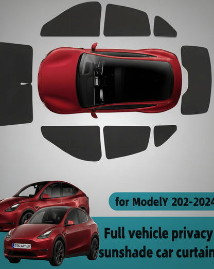 Tesla Model Y & Model Y Juniper Premium & Standard Sun Protection & Privacy Shades for Campling & Sun Protection 8 Shades Easy Installation Buy From Europes Teslary.eu