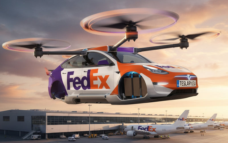 TESLARY DRONE TESLA ACCESSORIES FOR TESLA MODEL 3 Y STANDARD SHIPPING ACROSS EUROPE WITH FEDEX BUY FROM TESLARY.EU