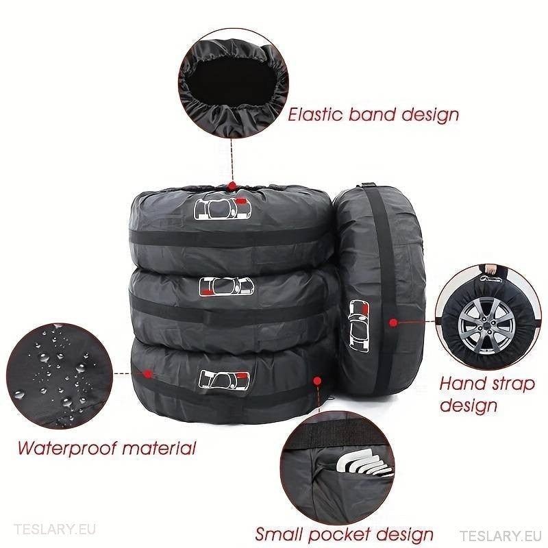 All Weather Tyre Covers - Suitable for Telsa 3 / Y / Y & X - TESLARY Tesla Shop Accessories Europe Nederlands Dublin Cork Ireland Deutschland Espana Alicante France Italia