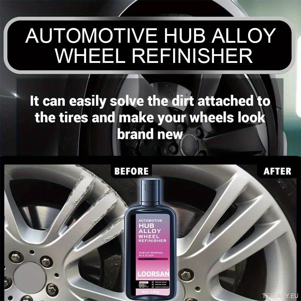 Automotive Hub Wheel Refinisher, Alloy Wheel Scratch Repair Paste, Car Maintenance Polishing Cream for Rust & Scale Removal - TESLARY Tesla Shop Accessories Europe Nederlands Dublin Cork Ireland Deutschland Espana Alicante France Italia