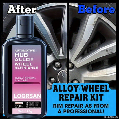 Automotive Hub Wheel Refinisher, Alloy Wheel Scratch Repair Paste, Car Maintenance Polishing Cream for Rust & Scale Removal - TESLARY Tesla Shop Accessories Europe Nederlands Ireland Deutschland Espana Alicante France Italia
