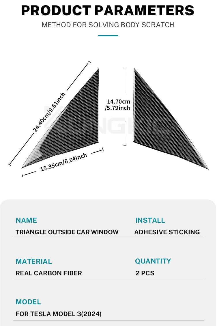 Carbon Fiber Exterior Side Mirror Trim Panel Cover For Tesla Model 3 Highland in Black or Red - TESLARY Tesla Shop Accessories Europe Nederlands Dublin Cork Ireland Deutschland Espana Alicante France Italia