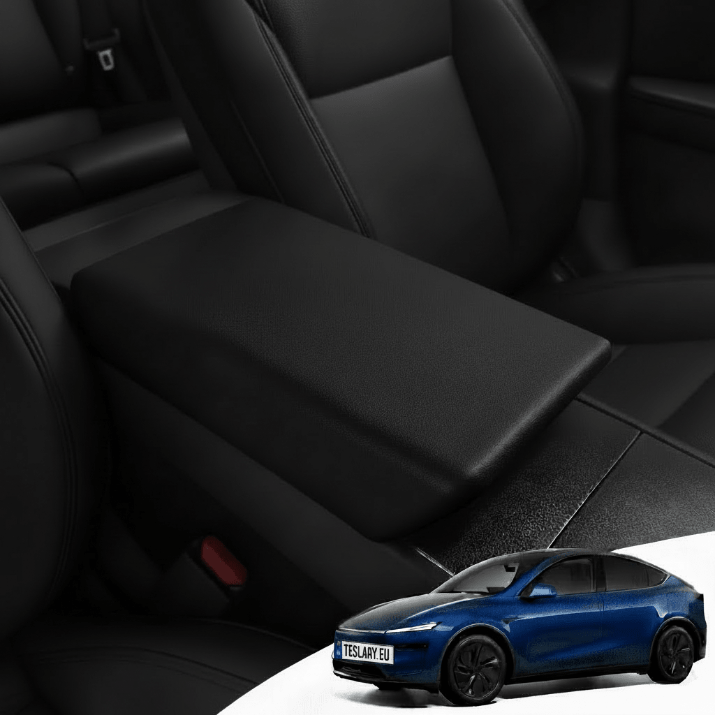 Center Console Armrest Cover in Black or White TPE , Seamless Fit & Easy to Clean for Tesla Model 3+ Highland & Tesla Model Y Juniper Premium - TESLARY Tesla Shop Accessories Europe Nederlands Dublin Cork Ireland Deutschland Espana Alicante France Italia