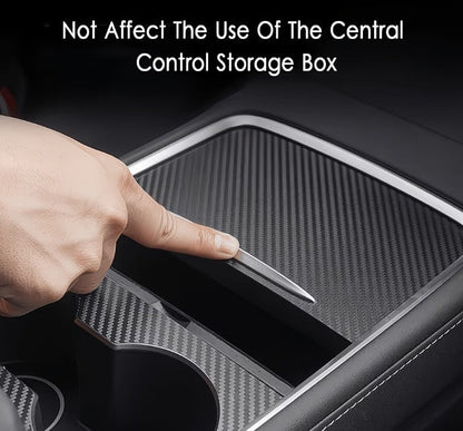 Centre Console TPU Covers in Black & White Carbon and Wood Grain for Tesla Model 3 / Y - TESLARY Tesla Shop Accessories Europe Nederlands Dublin Cork Ireland Deutschland Espana Alicante France Italia