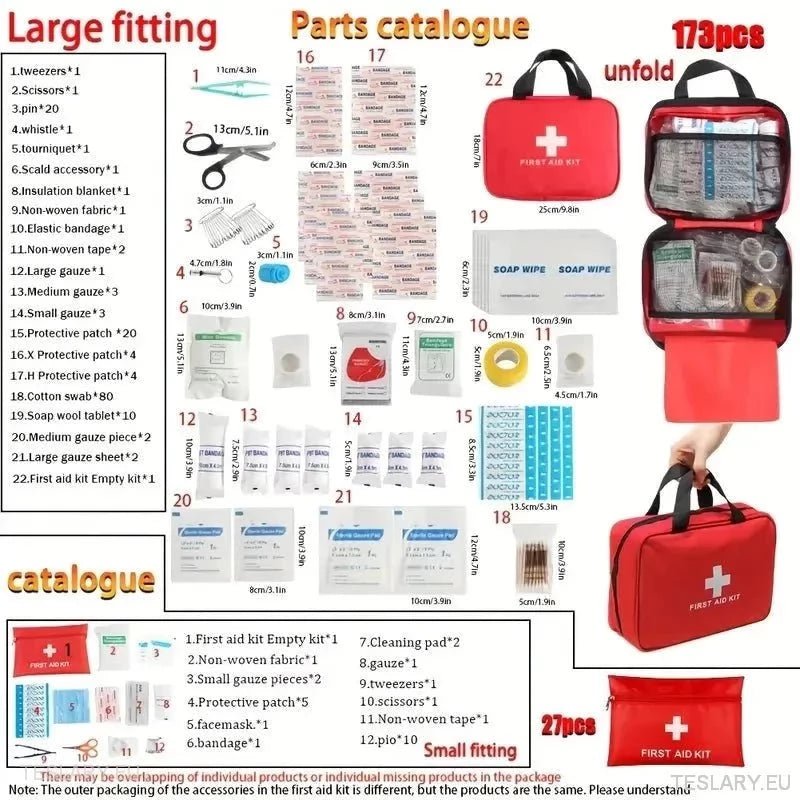 Emergency First Aid Kit (LARGE) - TESLARY Tesla Shop Accessories Europe Nederlands Ireland Deutschland Espana Alicante France Italia