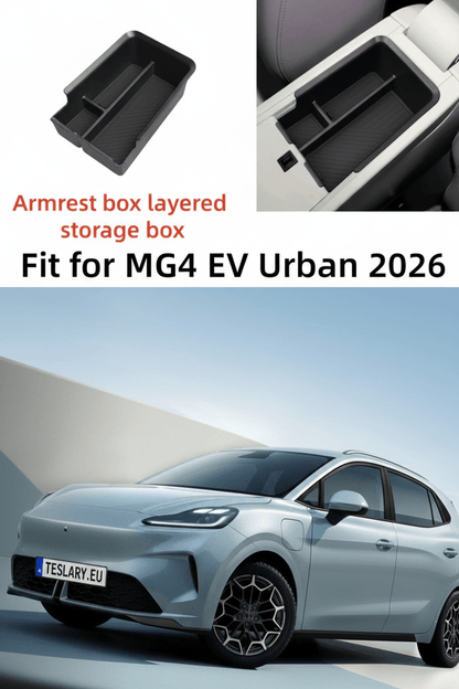 FMG4 EV Urban 2026 Car Armrest Box Storage Tray Center Console Holder Stowing Plate Organizer Interior Accessories Center Console Storage Tray - TESLARY Buy Tesla Shop Accessories Europe Nederlands Dublin Cork Ireland Deutschland Espana Iceland Finland France Italia