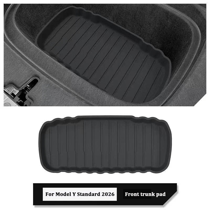 Tesla Model Y Juniper Standard 2026 RWD TPEF Frunk Trunk Mats Protectors Europe Buy From Teslary.eu - Ireland - Poland - Deutschland - Norge - Portugal