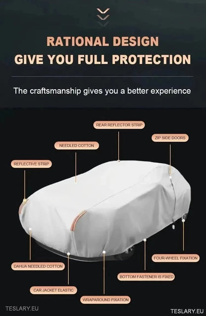 Indoor/Outdoor Universal 4.9M Car Cover/Protector - Black - TESLARY Tesla Shop Accessories Europe Nederlands Ireland Deutschland Espana Alicante France Italia