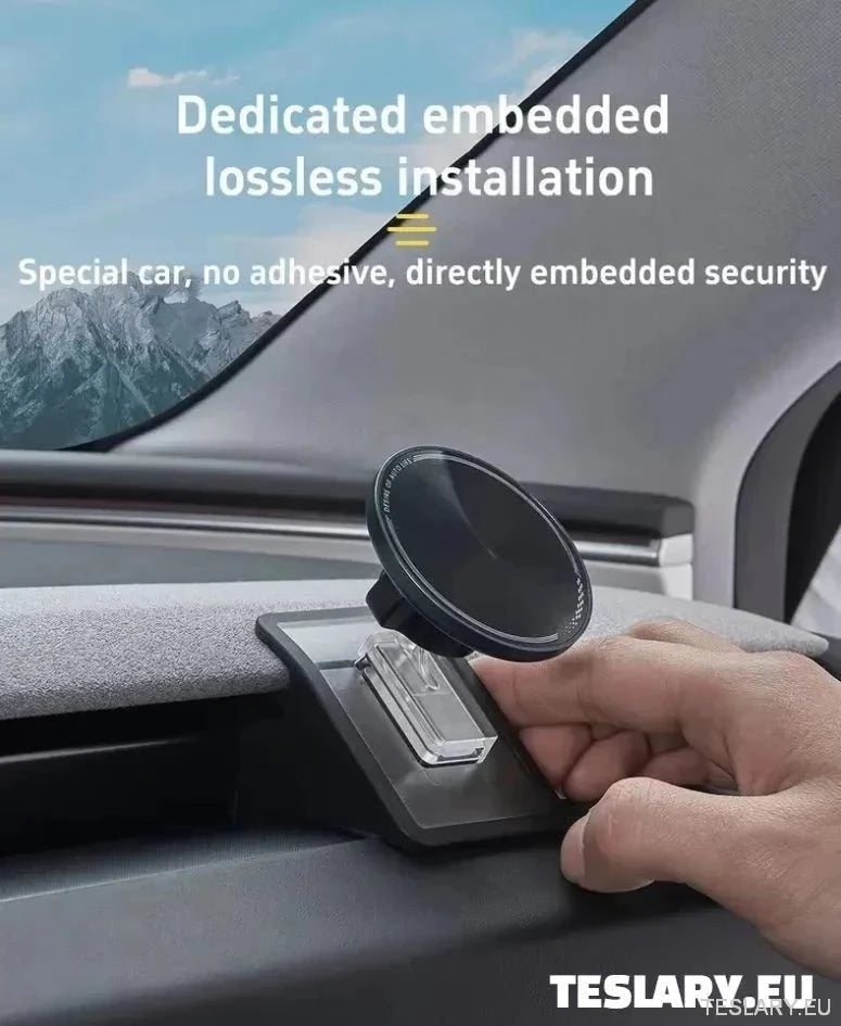 Magnetic Phone Holder for Tesla Models 3+ Highland - TESLARY Tesla Shop Accessories Europe Nederlands Dublin Cork Ireland Deutschland Espana Alicante France Italia