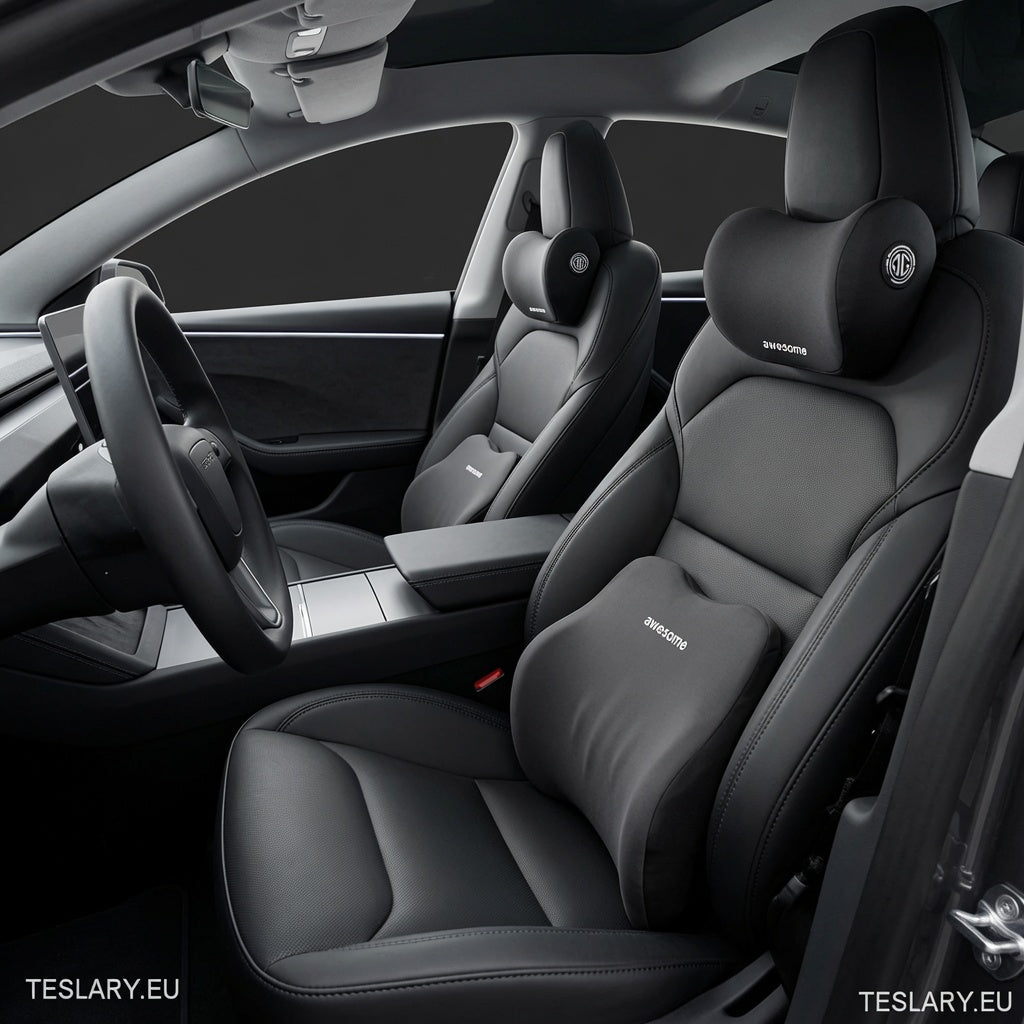 TESLA MODEL 3 Y JUNIPER HIGHLAND SEAT CUSHIONS SUPPORT HEAD BACK BUY FROM EUROPES TESLARY.EU IRELAND FRANCE ESPANA PORTUGAL NEDERLANDS SWEDEN DEUTSCHLAND ITALIA