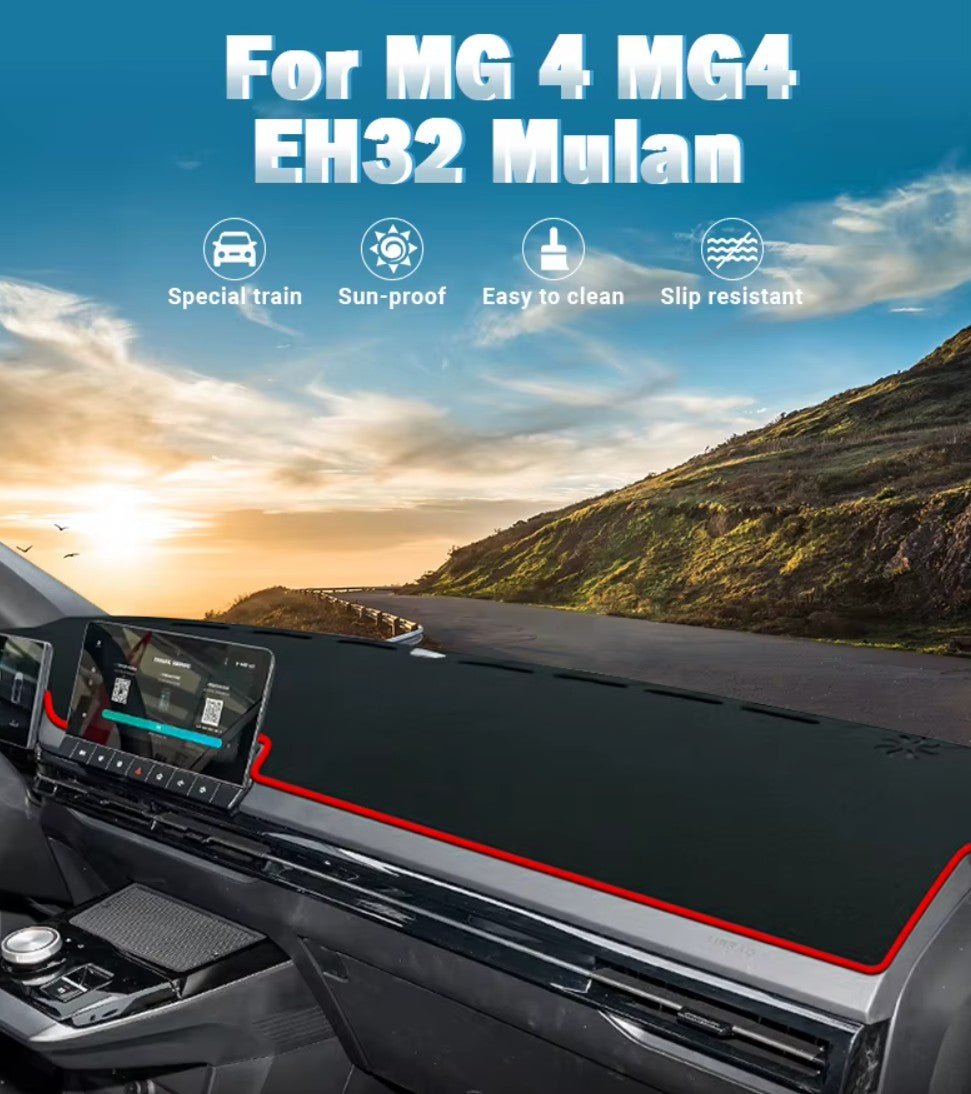 MG4 EV Electric Car Dashboard Cover SunShade Anti-UV Carpets Non-Slip Mats - TESLARY Buy Tesla Shop Accessories Europe Nederlands Dublin Cork Ireland Deutschland Espana Iceland Finland France Italia