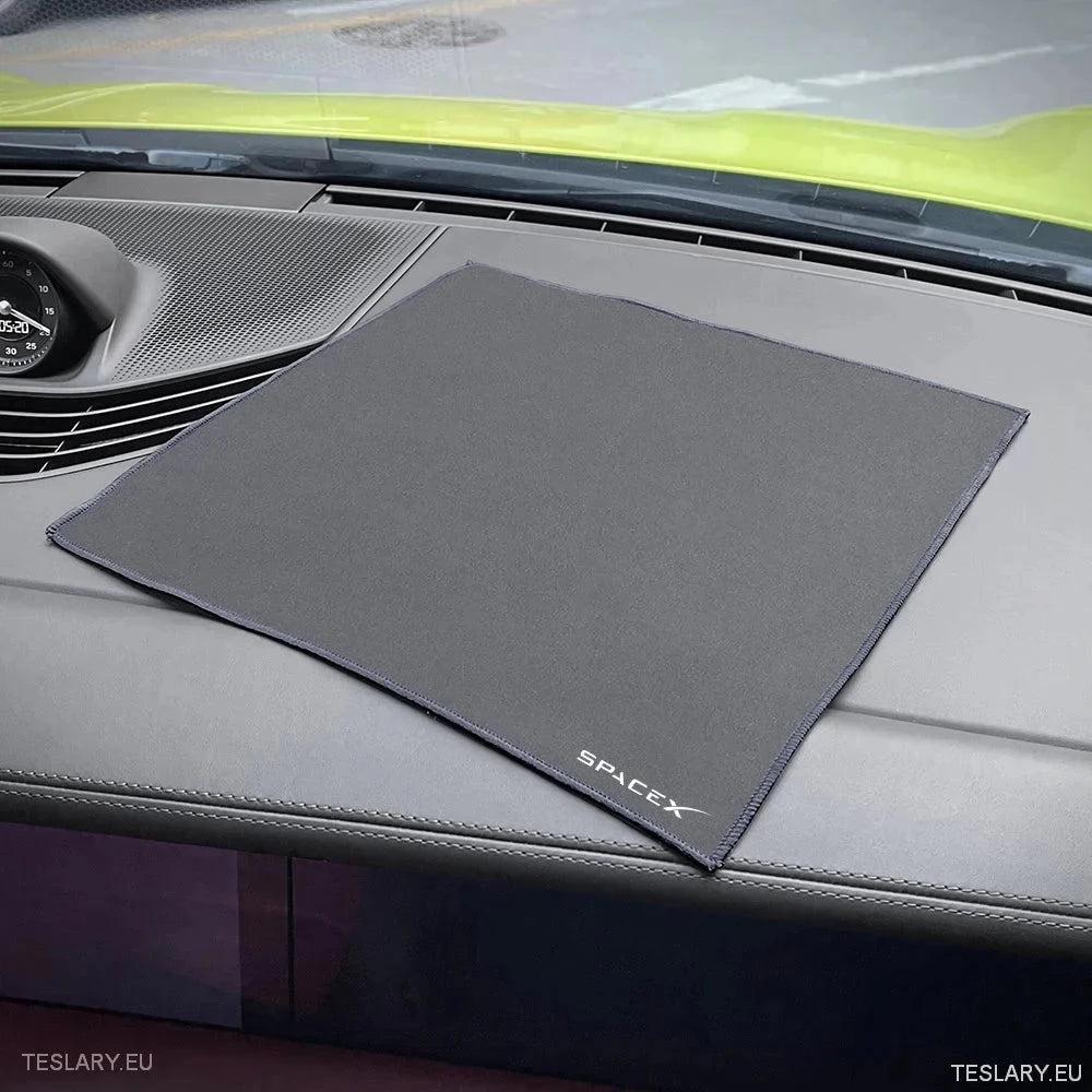 Microfibre Towel with Tesla Model Logo - TESLARY Tesla Shop Accessories Europe Nederlands Dublin Cork Ireland Deutschland Espana Alicante France Italia