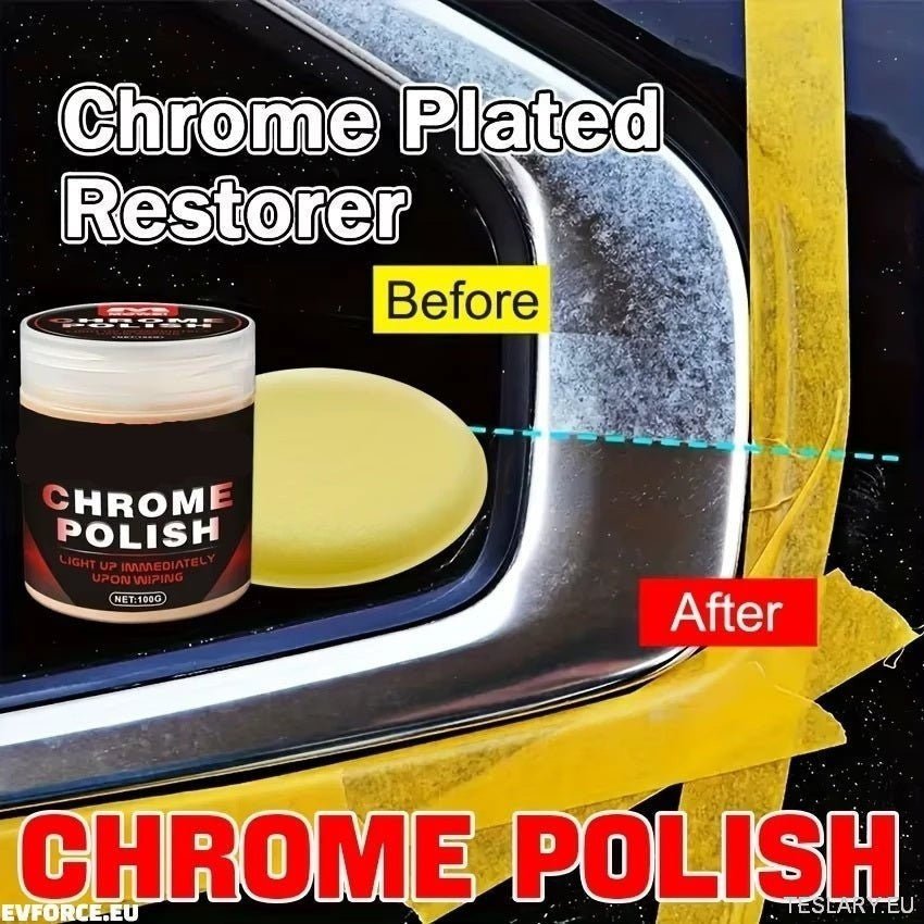 Multi - Purpose Chrome Restoration Polish 100gms - TESLARY Tesla Shop Accessories Europe Nederlands Dublin Cork Ireland Deutschland Espana Alicante France Italia