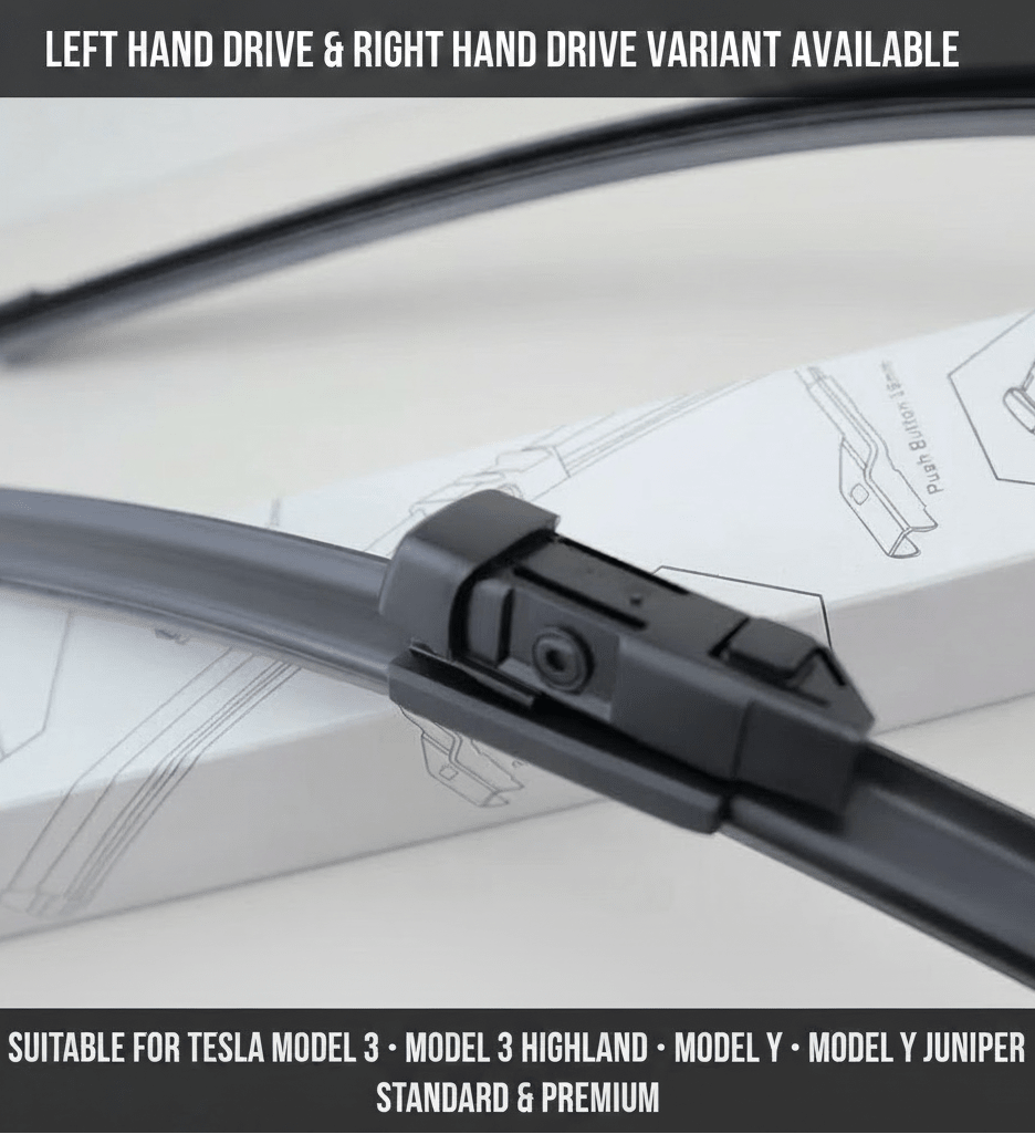 Natural Rubber Premium Replacement Windscreen Wipers for Tesla Model 3 and Tesla Model Y LHD / RHD - TESLARY Tesla Shop Accessories Europe Nederlands Dublin Cork Ireland Deutschland Espana Alicante France Italia