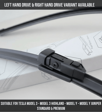 Natural Rubber Premium Replacement Windscreen Wipers for Tesla Model 3 and Tesla Model Y LHD / RHD - TESLARY Tesla Shop Accessories Europe Nederlands Dublin Cork Ireland Deutschland Espana Alicante France Italia