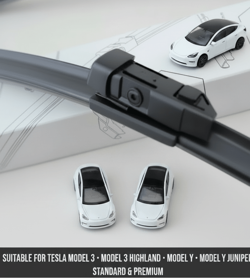 Natural Rubber Premium Replacement Windscreen Wipers for Tesla Model 3 and Tesla Model Y LHD / RHD - TESLARY Tesla Shop Accessories Europe Nederlands Dublin Cork Ireland Deutschland Espana Alicante France Italia