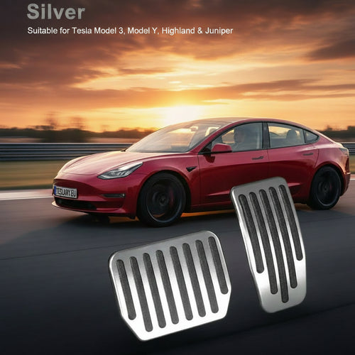 Performance Upgrade Tesla 3 / Y Non Slip Aluminium Foot Pedals - TESLARY Tesla Shop Accessories Europe Nederlands Ireland Deutschland Espana Alicante France Italia