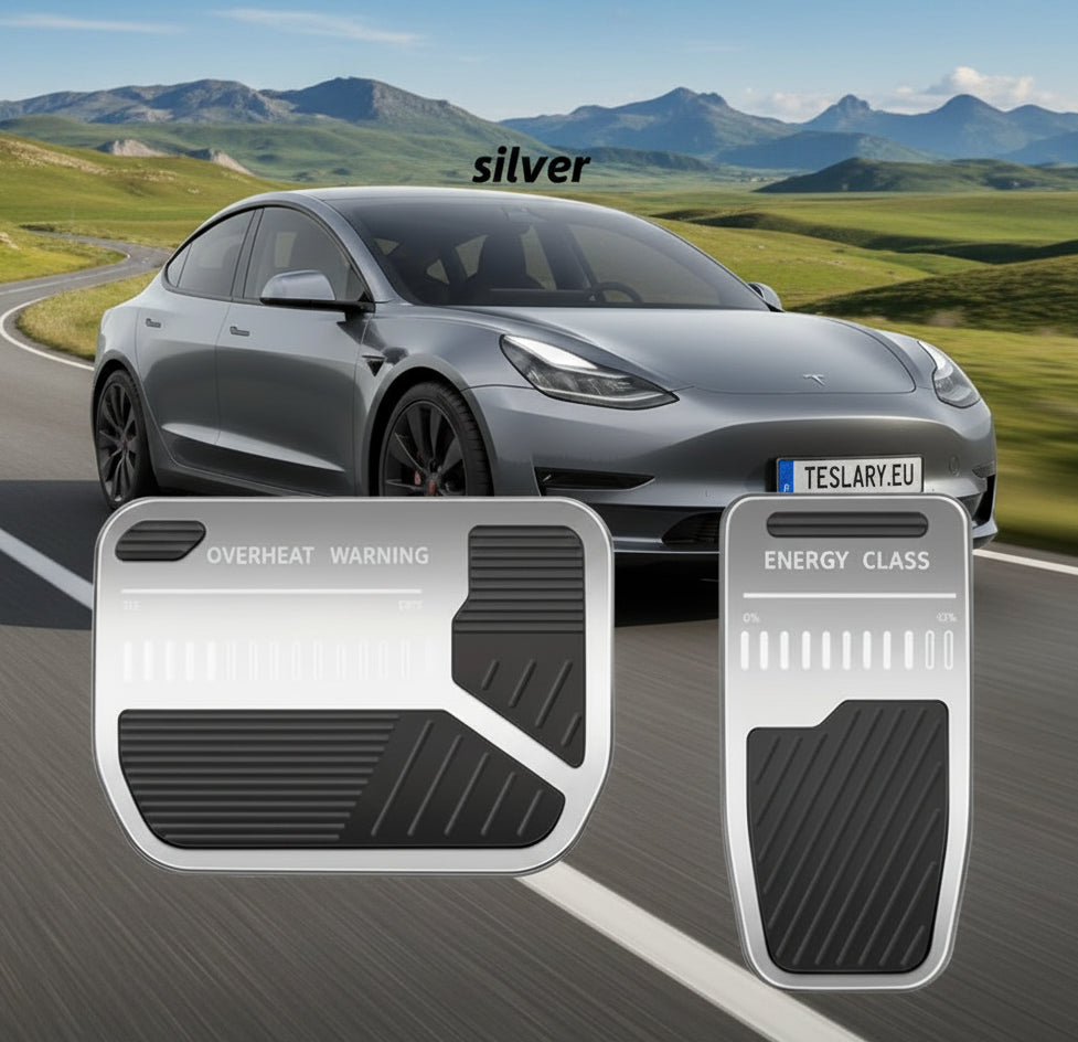 Performance Upgrade Tesla 3 / Y Non Slip Aluminium Sport Medals Red / Silver - TESLARY Tesla Shop Accessories Europe Nederlands Ireland Deutschland Espana Alicante France Italia