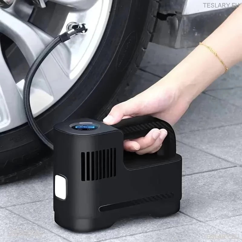 Portable 12 Volt Compressor with Digital Readout - TESLARY Tesla Shop Accessories Europe Nederlands Dublin Cork Ireland Deutschland Espana Alicante France Italia