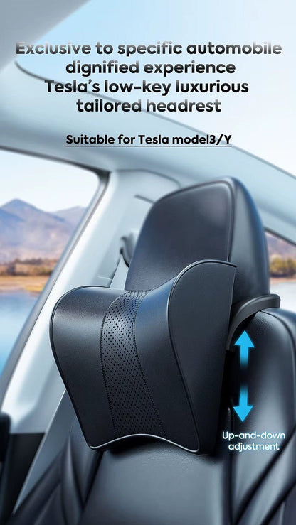 Premium Headrest Pillow with Support for Neck for Tesla Model 3 , Y , Highland & Juniper - TESLARY Tesla Shop Accessories Europe Nederlands Dublin Cork Ireland Deutschland Espana Alicante France Italia