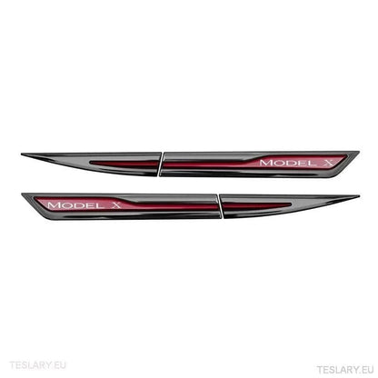 Premium Logo Decal Metal Door & Wing Stickers for Tesla 3 , Y & X - TESLARY Tesla Shop Accessories Europe Nederlands Ireland Deutschland Espana Alicante France Italia