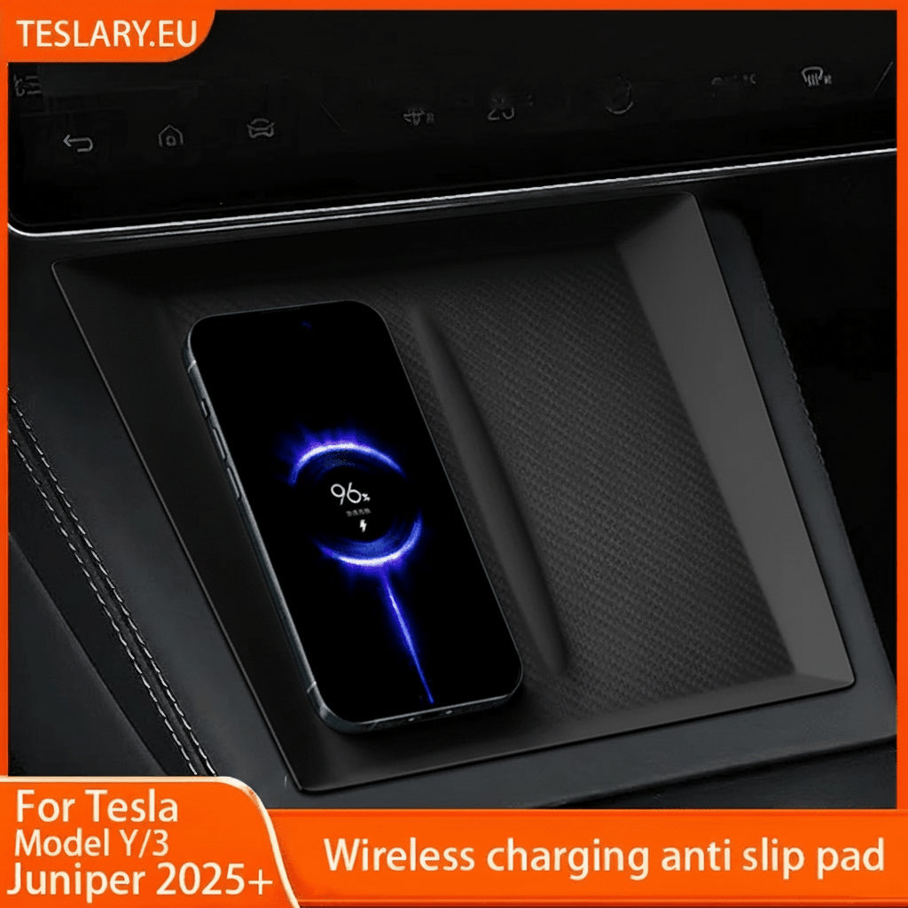 Premium Silicone Antislip Protective Cover for Wireless Charge Pad Tesla Model 3+ Highland Premium , Standard and Model Y+ Juniper Premium Editions - TESLARY Tesla Shop Accessories Europe Nederlands Dublin Cork Ireland Deutschland Espana Alicante France Italia