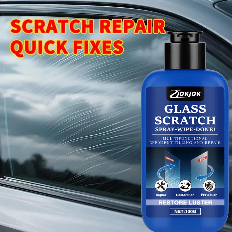 Professional Glass Scratch Wax Restore Clarity  Shine Eliminate Scratches Effortlessly for Cars Windows Mirrors  More 