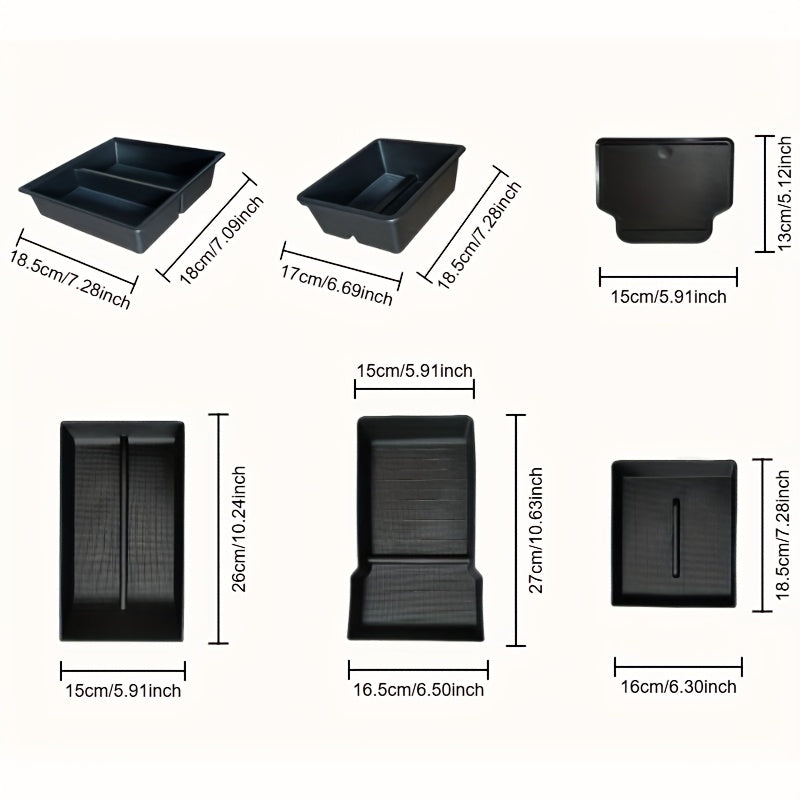 Centre Console Storage Tray 5 1 Set for Tesla Model 3 Highland and Tesla Model Y Juniper