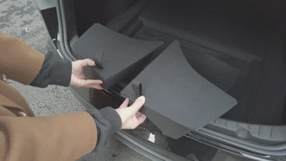 Tesla Model 3 Highland Rear Trunk Organiser Side Pockets with Lids ( 2 )