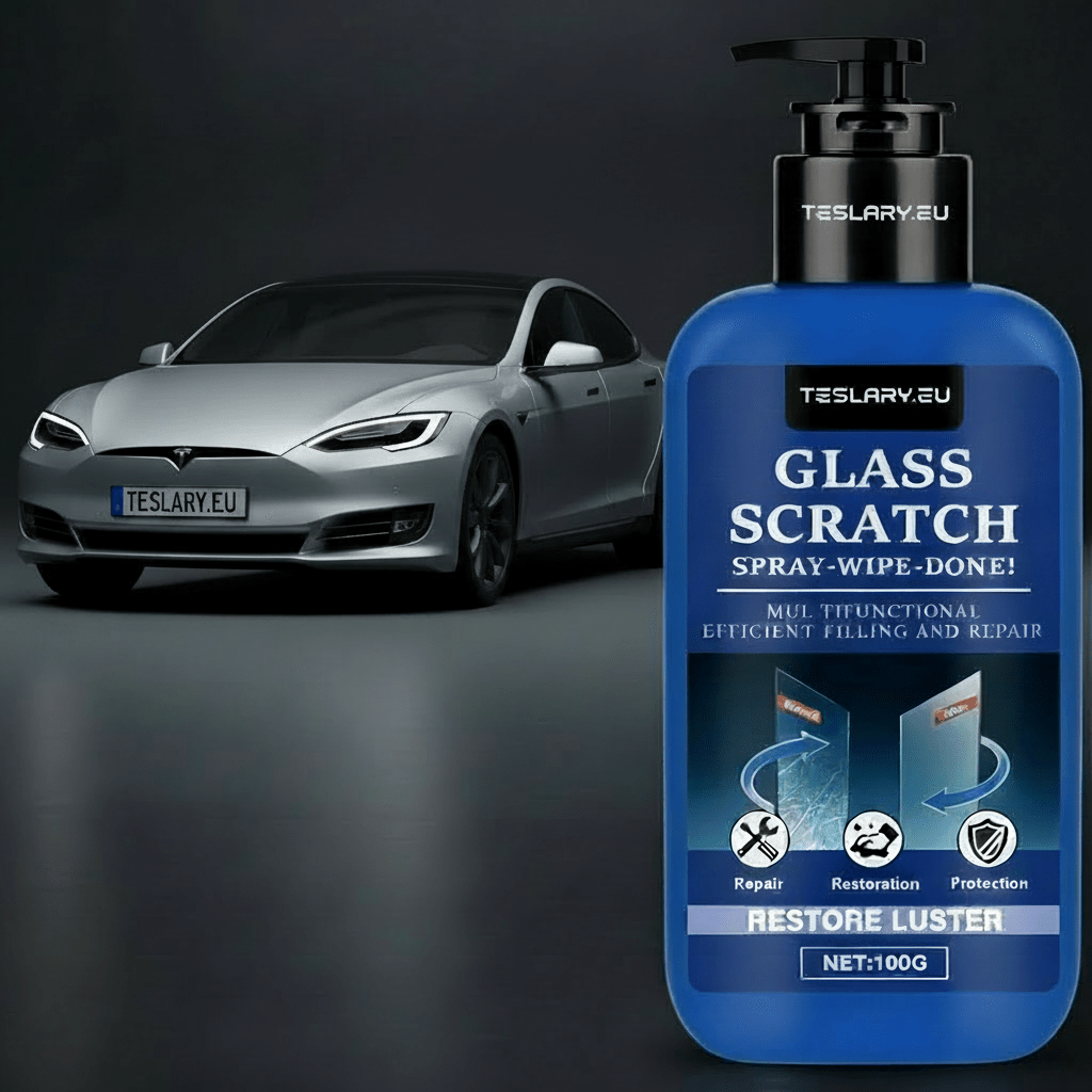 Professional Glass Scratch Wax Restore Clarity Shine Eliminate Scratches Effortlessly for Cars Windows Mirrors More - TESLARY Tesla Shop Accessories Europe Nederlands Dublin Cork Ireland Deutschland Espana Alicante France Italia