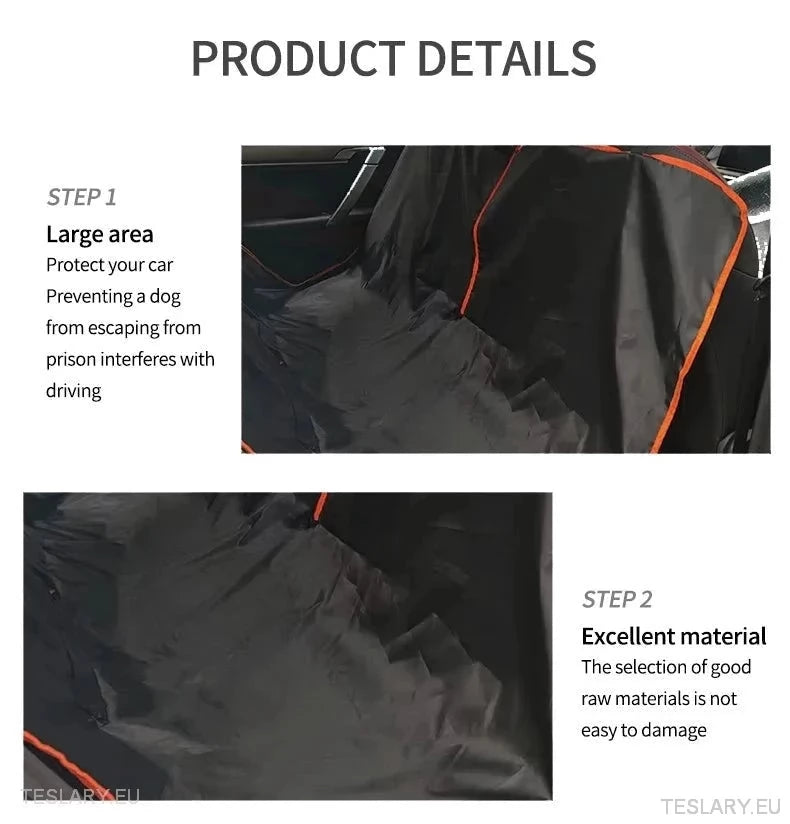 Robust Dog Car Seat Cover for Back Seat Suitable for Tesla 3 , Y & S & Other EVs - TESLARY Tesla Shop Accessories Europe Nederlands Dublin Cork Ireland Deutschland Espana Alicante France Italia