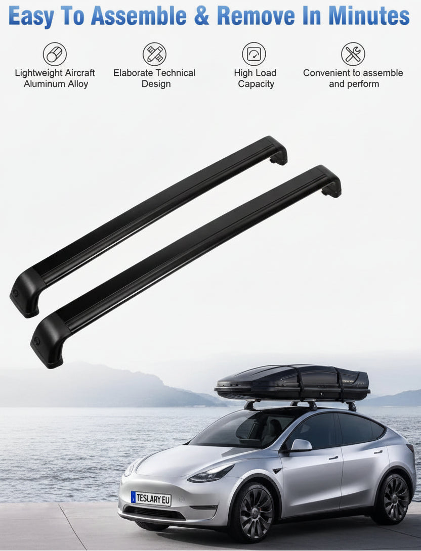 Roof Rack Cross Bars for Tesla Model 3 , Y and Highland - TESLARY Tesla Shop Accessories Europe Nederlands Ireland Deutschland Espana Alicante France Italia