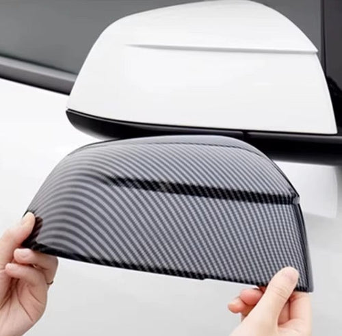 Side Rearview Protective Mirror Covers for Tesla Model 3 / Y & Model 3 Highland and Model Y Juniper - TESLARY Tesla Shop Accessories Europe Nederlands Dublin Cork Ireland Deutschland Espana Alicante France Italia